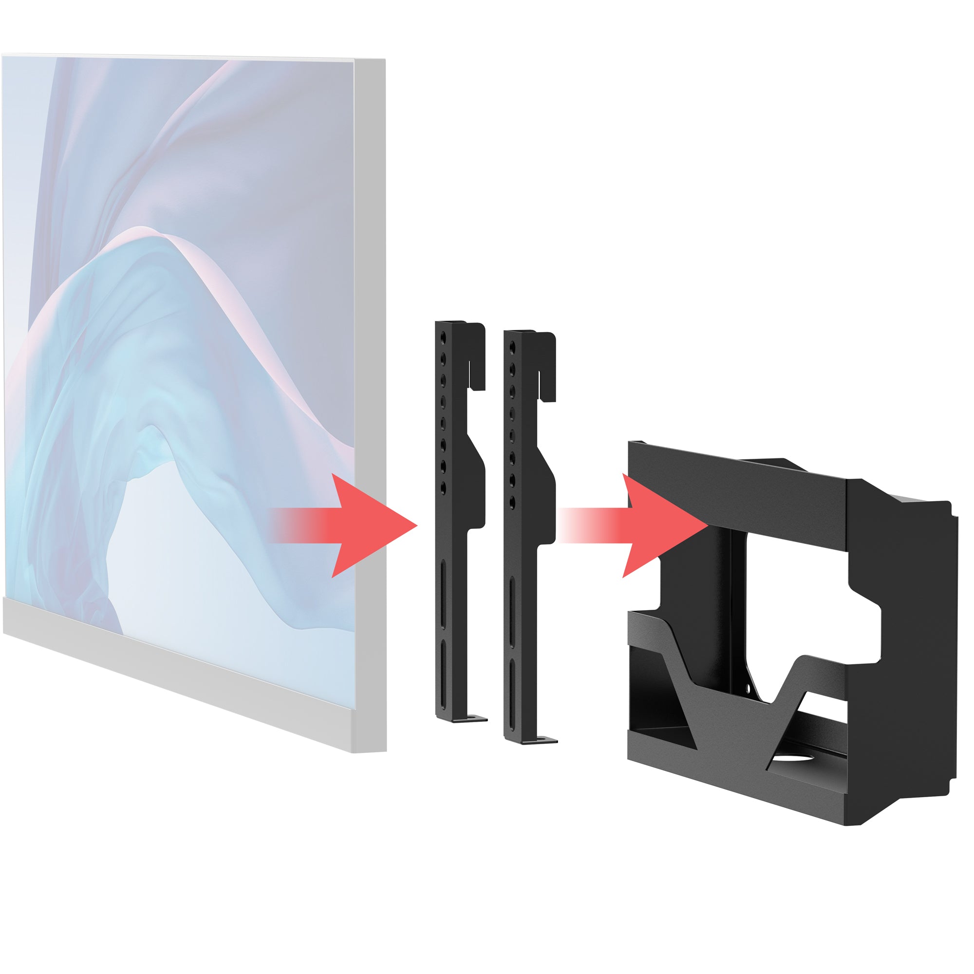 TV and Monitor Wall Mount with Storage Compartment for 14"- 42" Displays