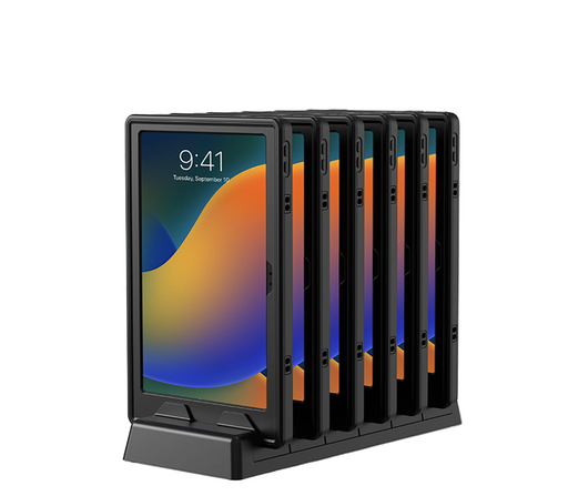 6 VersaGuard Cases for iPad 11 with a Six Unit Pogo Charging Dock CTA DIGITAL