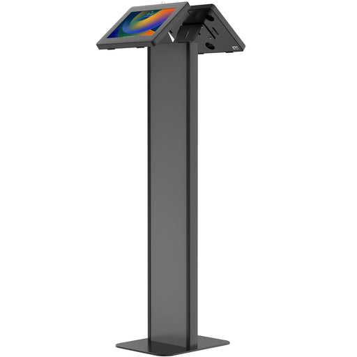 Customizable Dual Enclosure Locking Floor Stand Kiosk w/ Graphic Card Slot for Branding CTA DIGITAL