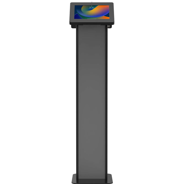 Customizable Dual Enclosure Locking Floor Stand Kiosk w/ Graphic Card Slot for Branding CTA DIGITAL