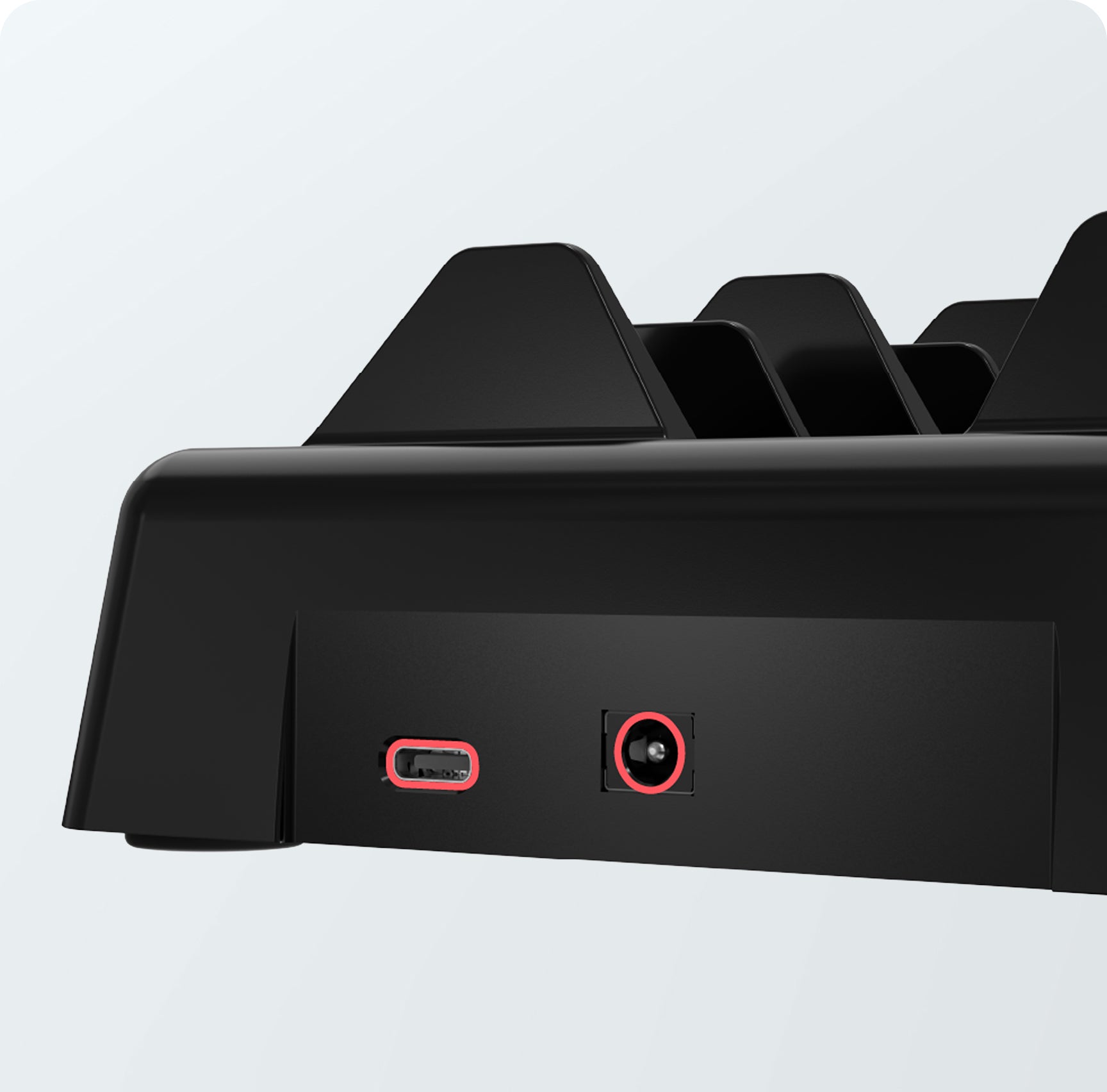 Rear USB-C port to charge 
a second device