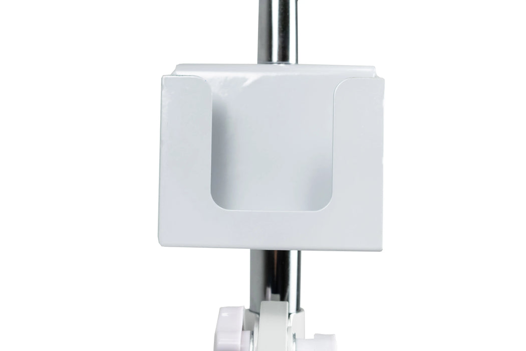 Heavy-Duty Gooseneck Floor Stand with VESA Plate and Storage Basket CTA DIGITAL