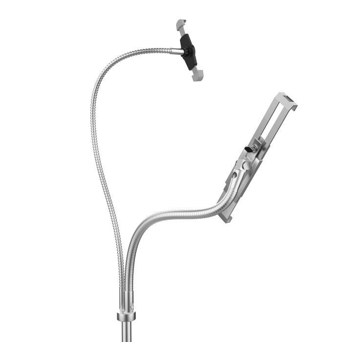Heavy-Duty Security Floor Stand with Dual Goosenecks for Phone and Tablet CTA DIGITAL