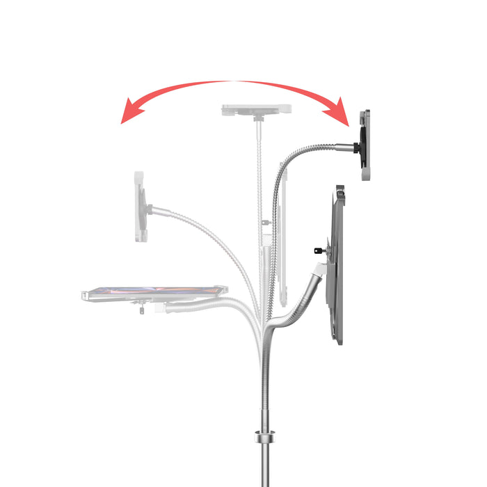 Heavy-Duty Security Floor Stand with Dual Goosenecks for Phone and Tablet CTA DIGITAL
