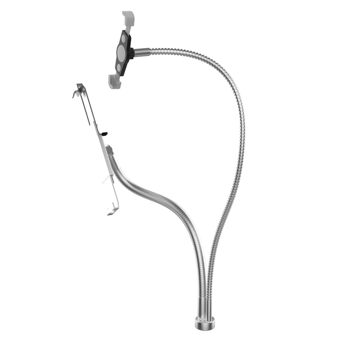 Heavy-Duty Security Floor Stand with Dual Goosenecks for Phone and Tablet CTA DIGITAL