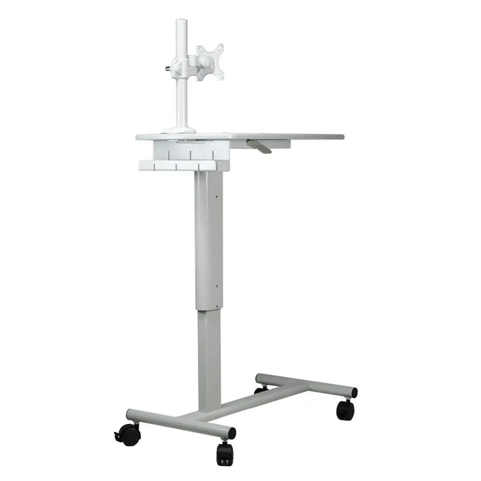 Height-Adjustable Rolling Medical Workstation Cart with Adjustable VESA Arm Mount CTA DIGITAL