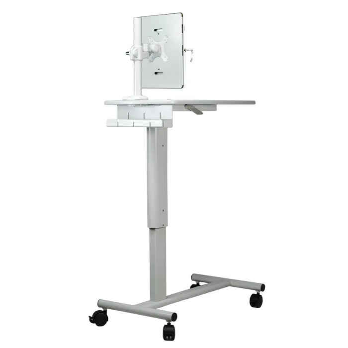Height-Adjustable Rolling Medical Workstation Cart with Adjustable VESA Arm Mount CTA DIGITAL