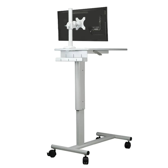 Height-Adjustable Rolling Medical Workstation Cart with Adjustable VESA Arm Mount CTA DIGITAL