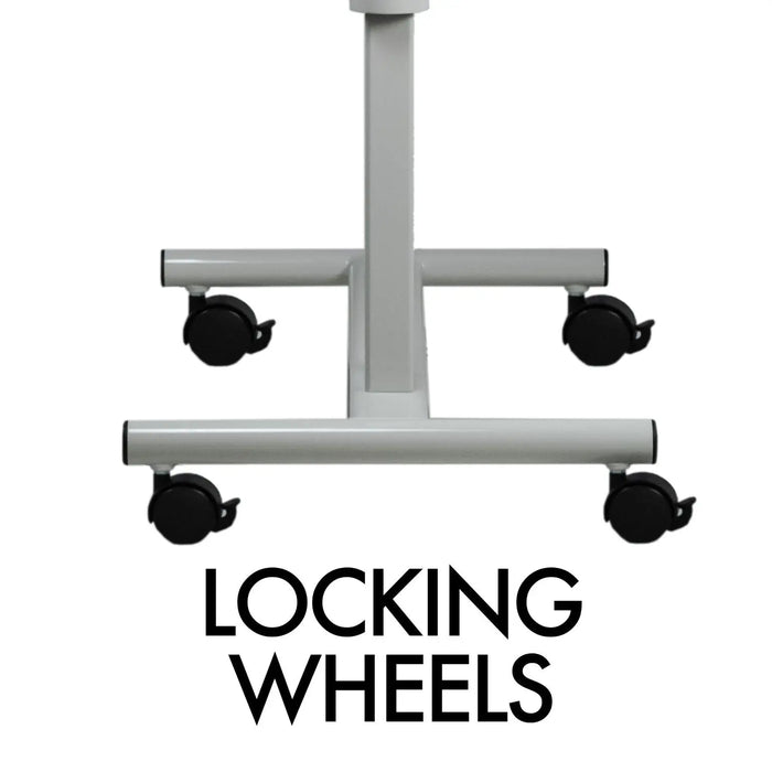 Height-Adjustable Rolling Medical Workstation Cart with Adjustable VESA Arm Mount CTA DIGITAL