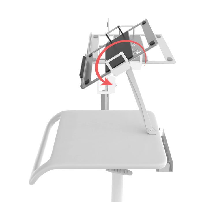 Height-Adjustable Rolling Workstation Cart with Holder CTA DIGITAL