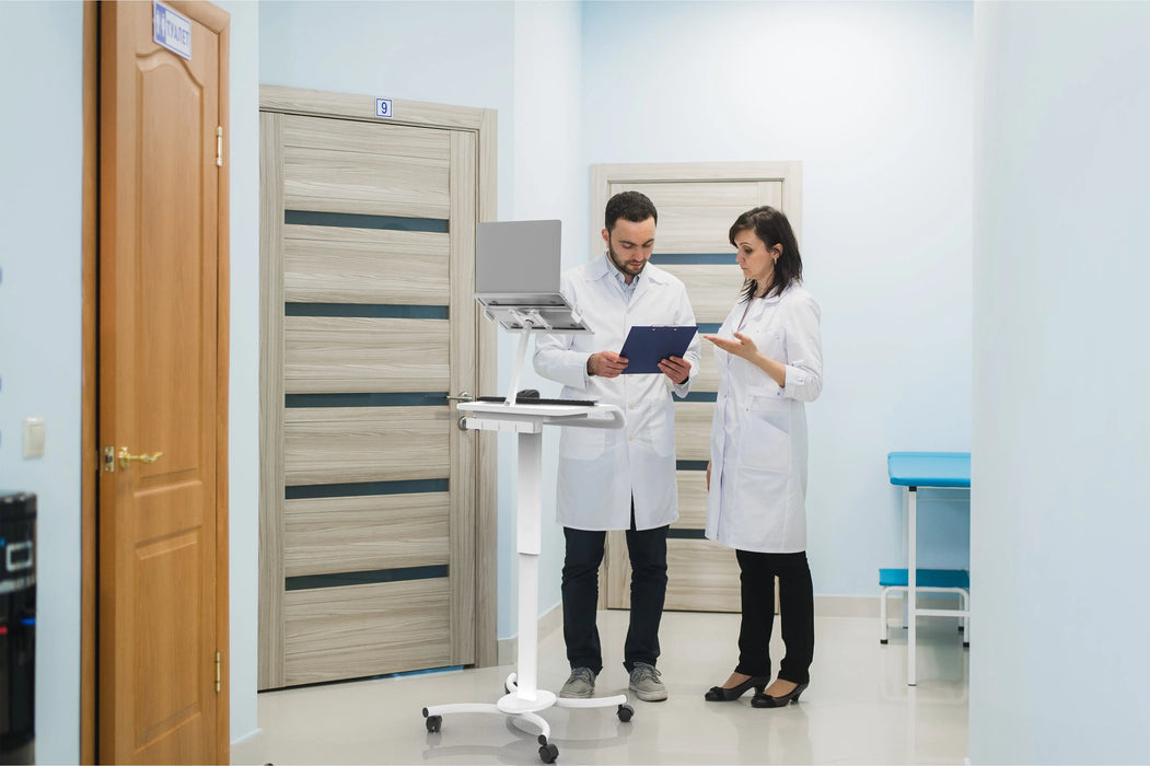 Height-Adjustable Rolling Workstation Cart with Holder CTA DIGITAL