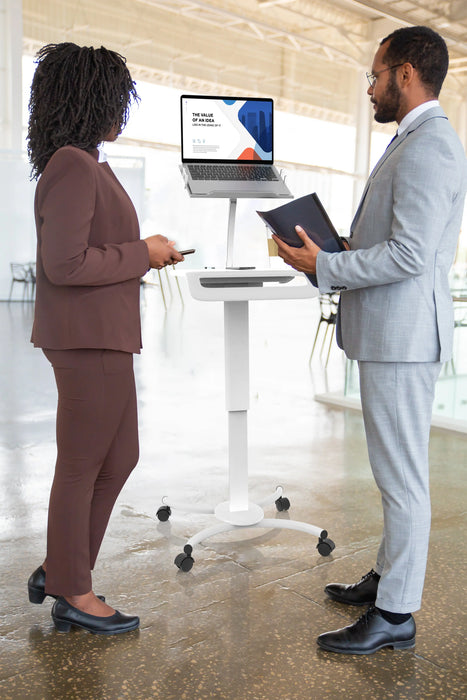 Height-Adjustable Rolling Workstation Cart with Holder CTA DIGITAL