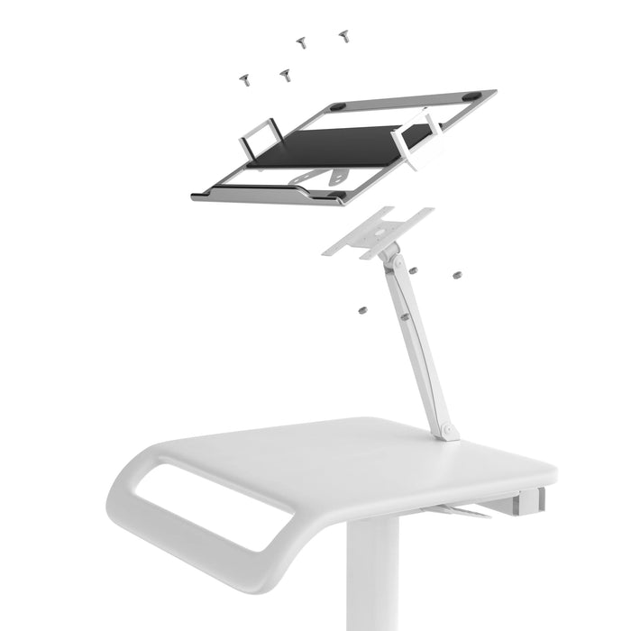 Height-Adjustable Rolling Workstation Cart with Holder CTA DIGITAL