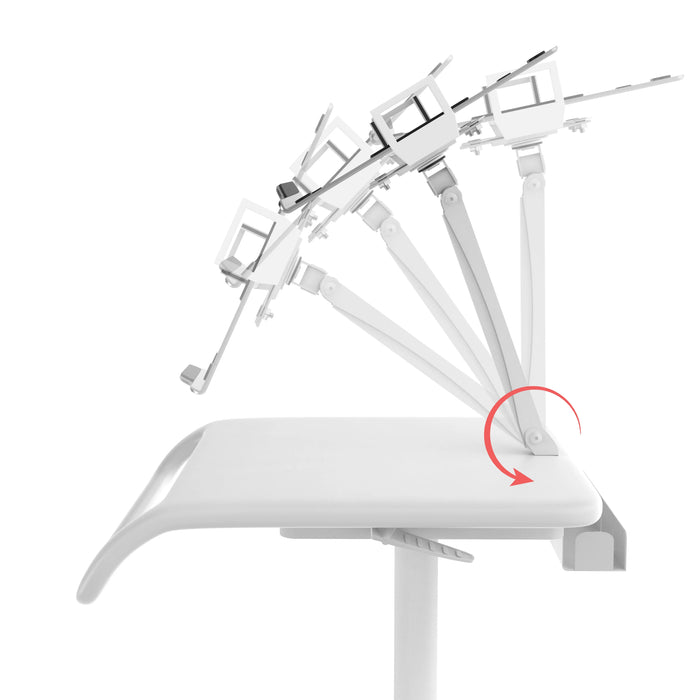 Height-Adjustable Rolling Workstation Cart with Holder CTA DIGITAL