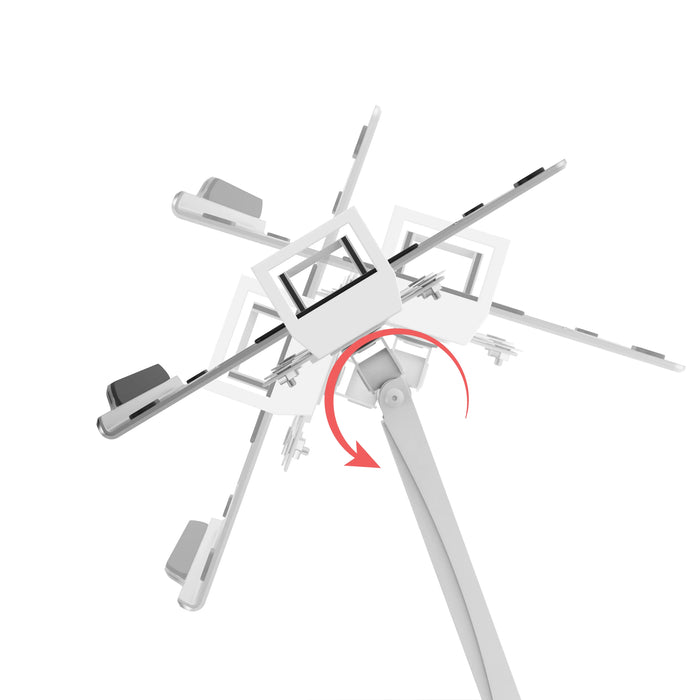 Height-Adjustable Rolling Workstation Cart with Holder CTA DIGITAL