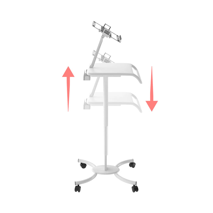 Height-Adjustable Rolling Workstation Cart with Holder CTA DIGITAL