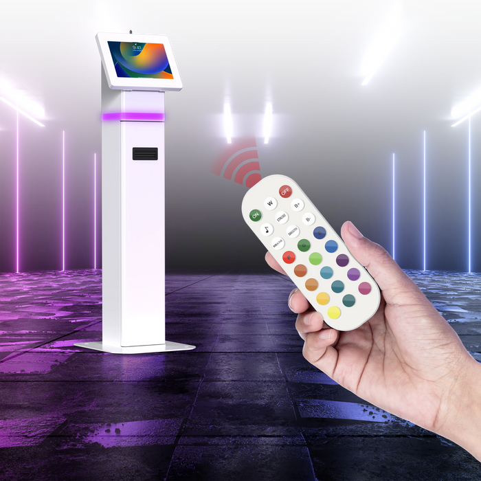 Interactive Kiosk Floor stand with LED Light and Printer Compartment CTA DIGITAL