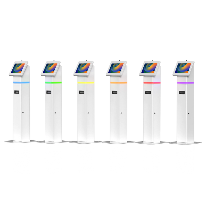 Interactive Kiosk Floor stand with LED Light and Printer Compartment CTA DIGITAL