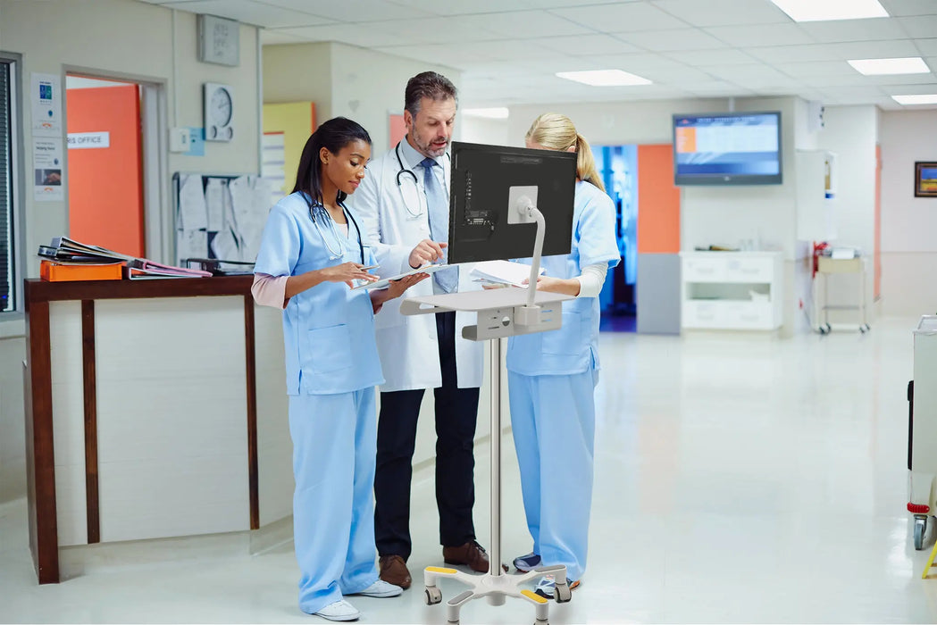 Medical Grade Anti-Microbial Floor Stand with VESA Compatibility CTA DIGITAL