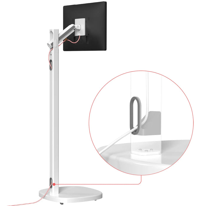 Mobile Rolling Spring Adjustable Floor Stand for Displays up to 22 lbs CTA DIGITAL