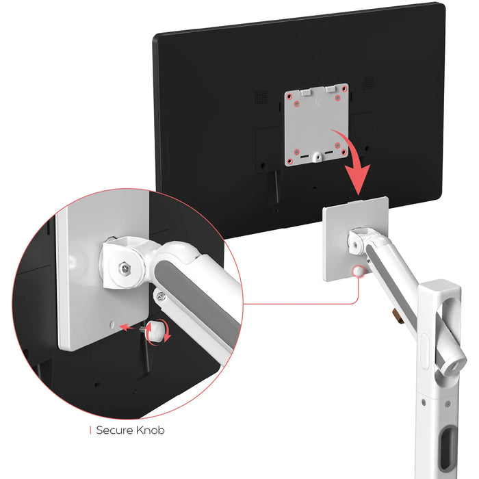 Mobile Rolling Spring Adjustable Floor Stand for Displays up to 22 lbs CTA DIGITAL