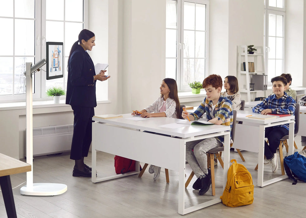 Mobile Rolling Spring Adjustable Floor Stand for Displays up to 22 lbs CTA DIGITAL