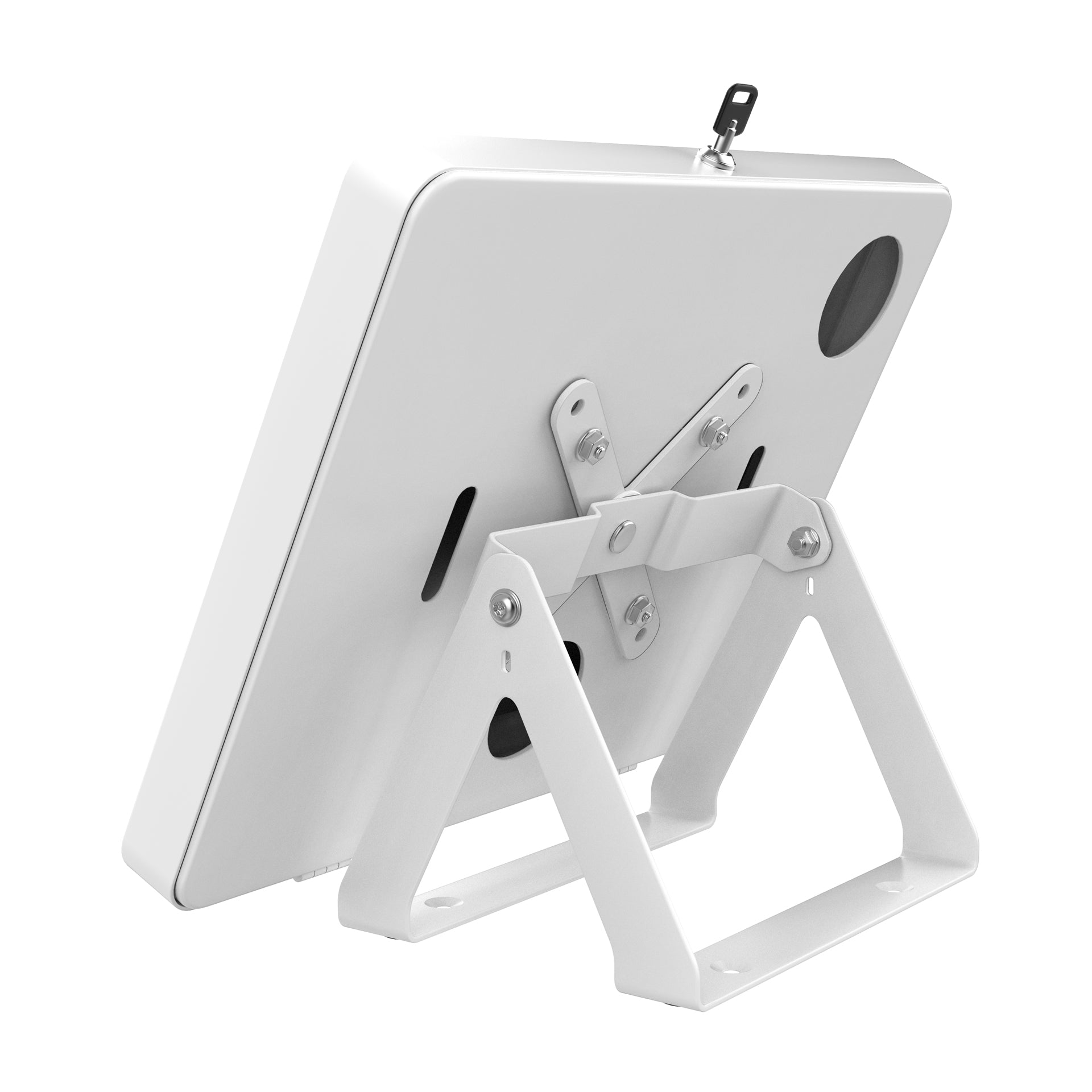 Full Rotation Desk Mount with Universal Security Enclosure (Black)