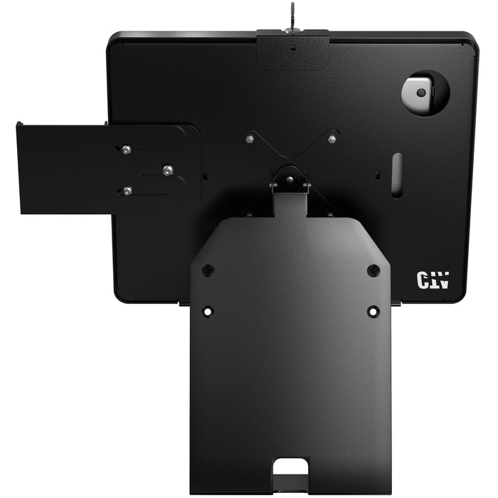 POS Station With Printer Stand and Black Security Enclosure CTA DIGITAL