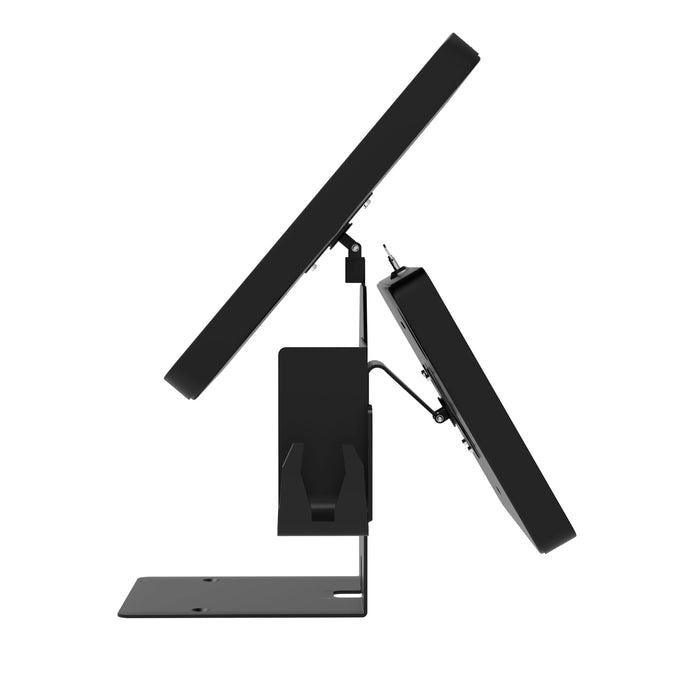 POS Station with Printer Stand, Magnetic Scanner Holder, Card Reader Holder & 2 Security Enclosures CTA DIGITAL