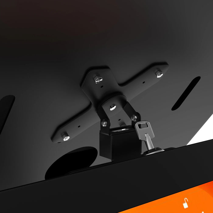 POS Station with Printer Stand, Magnetic Scanner Holder, Card Reader Holder & 2 Security Enclosures CTA DIGITAL