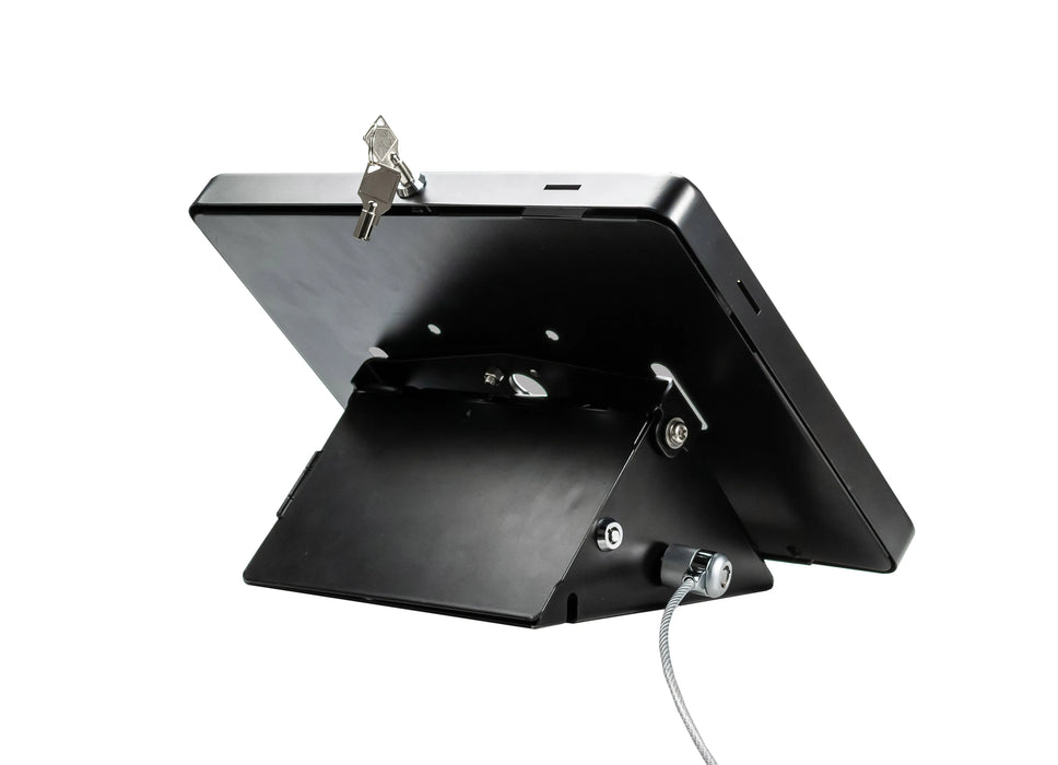 Premium Angle-Flip Security POS Kiosk with Storage Compartment for Tablets CTA DIGITAL
