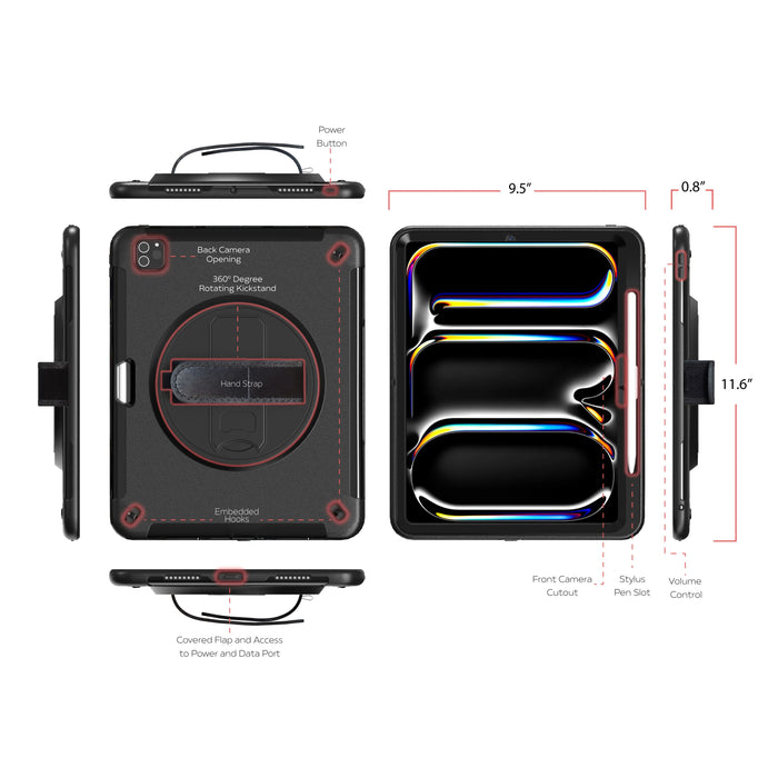 Protective Case with Build in 360° Rotatable Grip Kickstand CTA DIGITAL
