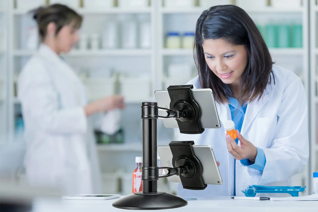 Quick-Connect Dual Tablet Mount with Height-Adjustable Arms CTA DIGITAL