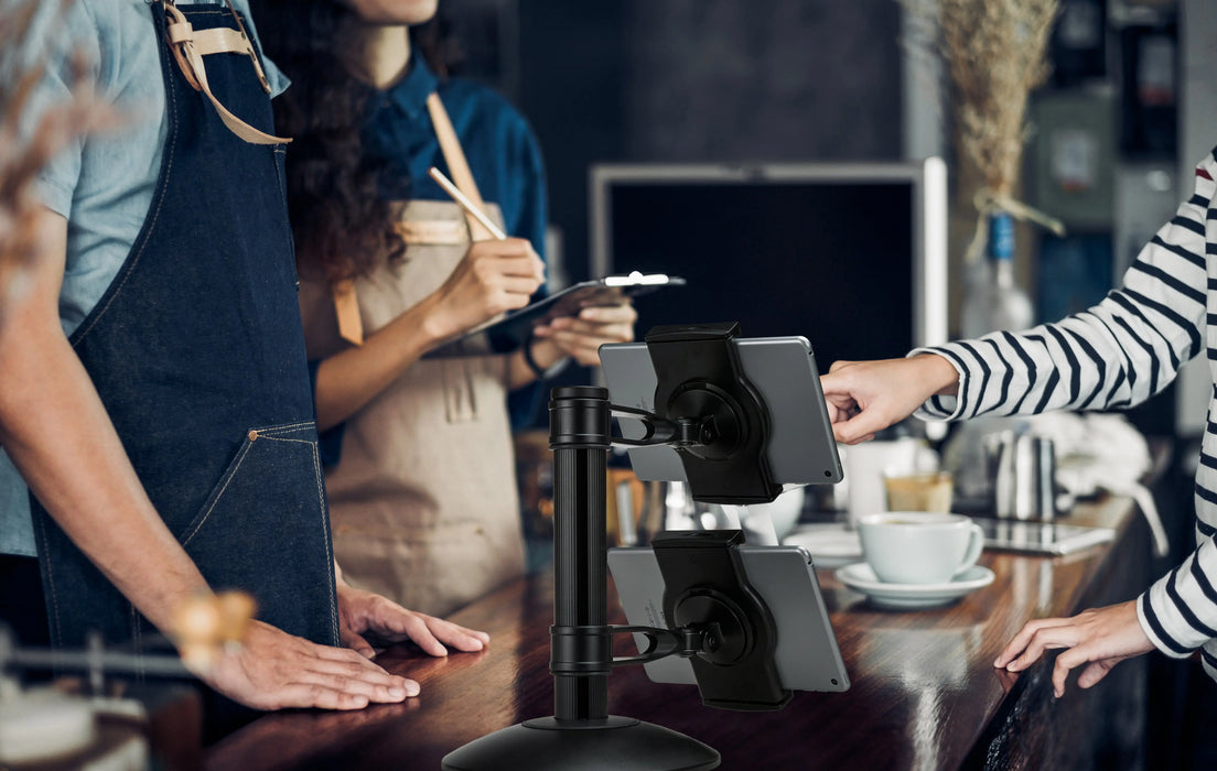 Quick-Connect Dual Tablet Mount with Height-Adjustable Arms CTA DIGITAL