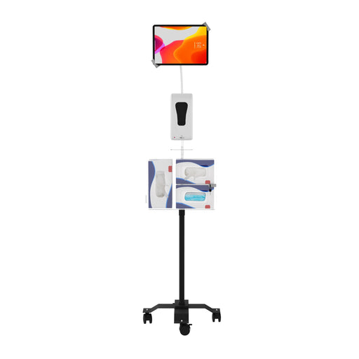 Security Sanitizing Station Mobile Floor Stand with Gooseneck CTA DIGITAL