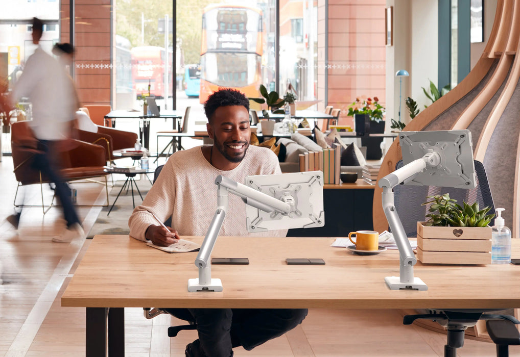 Security Slim Spring Arm w/ USB Ports & Universal Holder for 9.7"-12.9" Tablets CTA DIGITAL