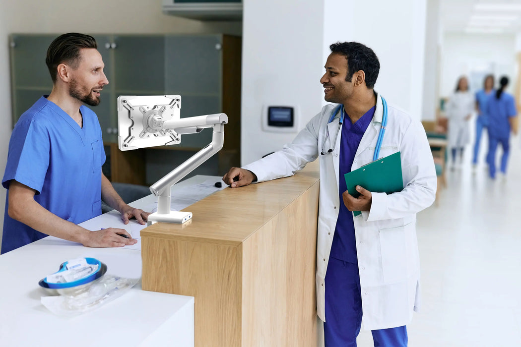 Security Slim Spring Arm w/ USB Ports & Universal Holder for 9.7"-12.9" Tablets CTA DIGITAL