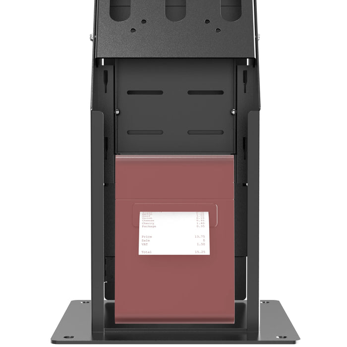 Self Service Kiosk with Printer Compartment and Storage (Black) CTA DIGITAL
