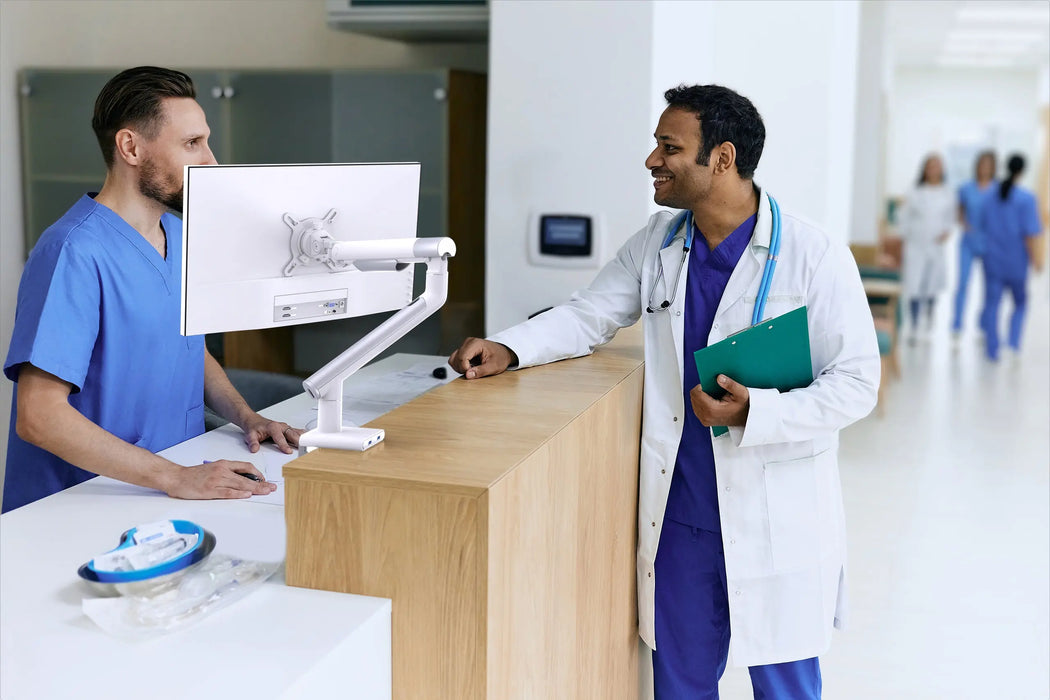 Single Monitor Slim Spring Arm w/ USB Ports CTA DIGITAL