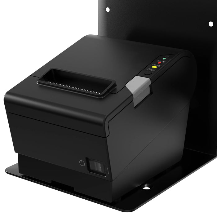 Single VESA Plate POS Station with Printer Stand, Magnetic Scanner & Card Reader Holder CTA DIGITAL