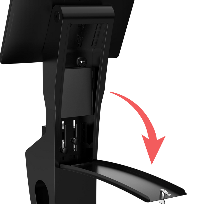 Sleek Floor Stand with Printer Slot for Touchscreen Monitors and Other Displays CTA DIGITAL
