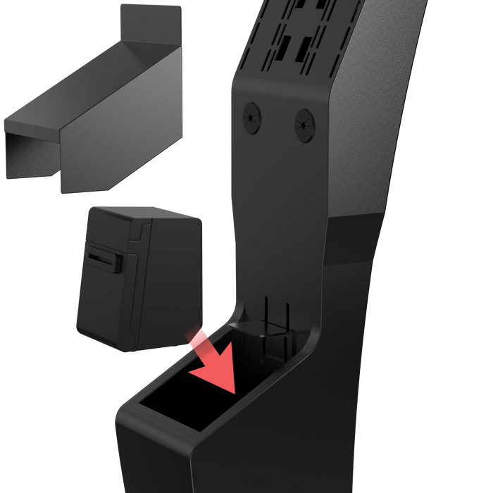 Sleek Floor Stand with Printer Slot for Touchscreen Monitors and Other Displays CTA DIGITAL
