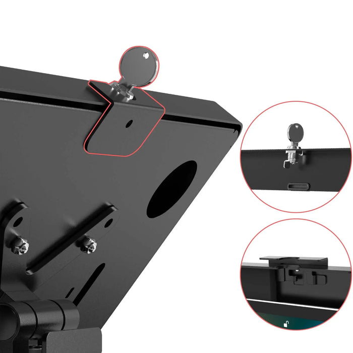 Sleek Rotating Desk Mount with Security Enclosure CTA DIGITAL