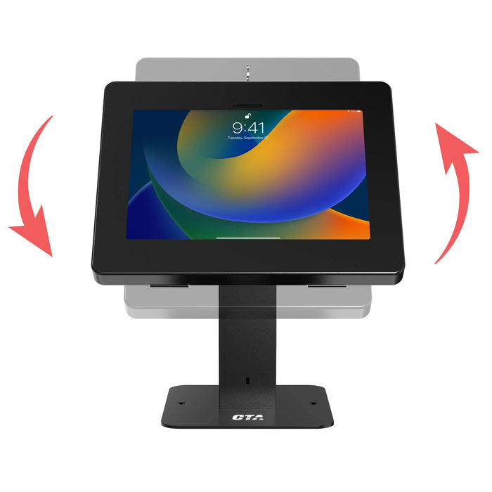 Sleek Rotating Desk Mount with Security Enclosure CTA DIGITAL