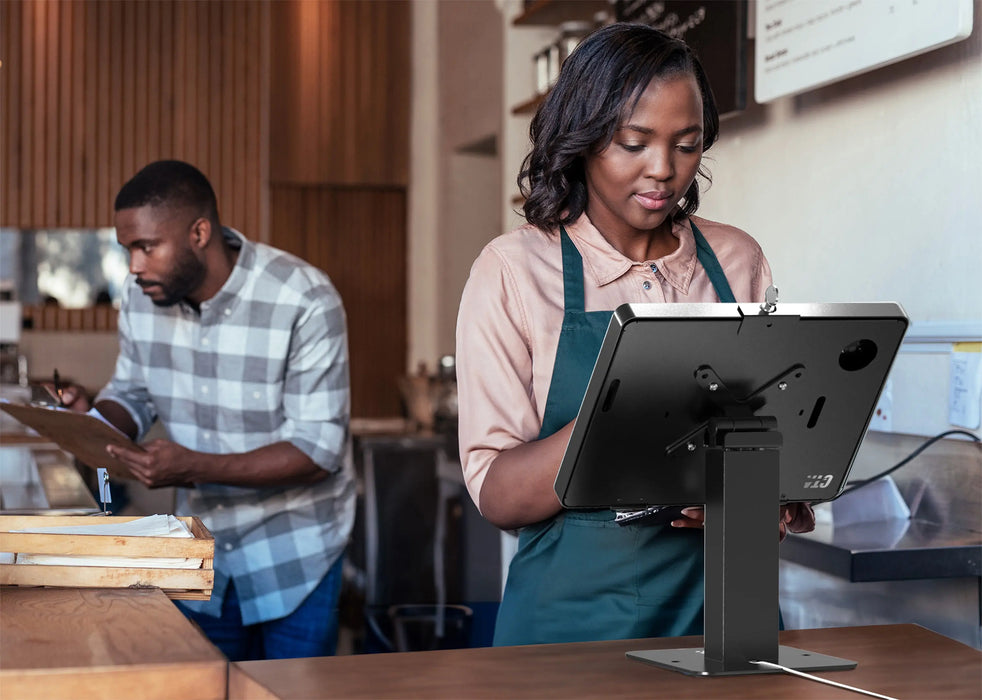 Sleek Rotating Desk Mount with Security Enclosure CTA DIGITAL