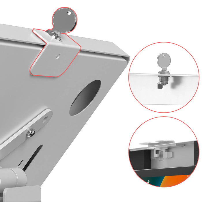 Sleek Rotating Desk Mount with Security Enclosure CTA DIGITAL