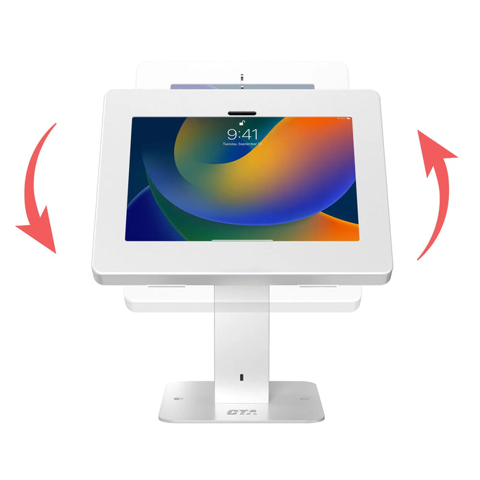 Sleek Rotating Desk Mount with Security Enclosure CTA DIGITAL