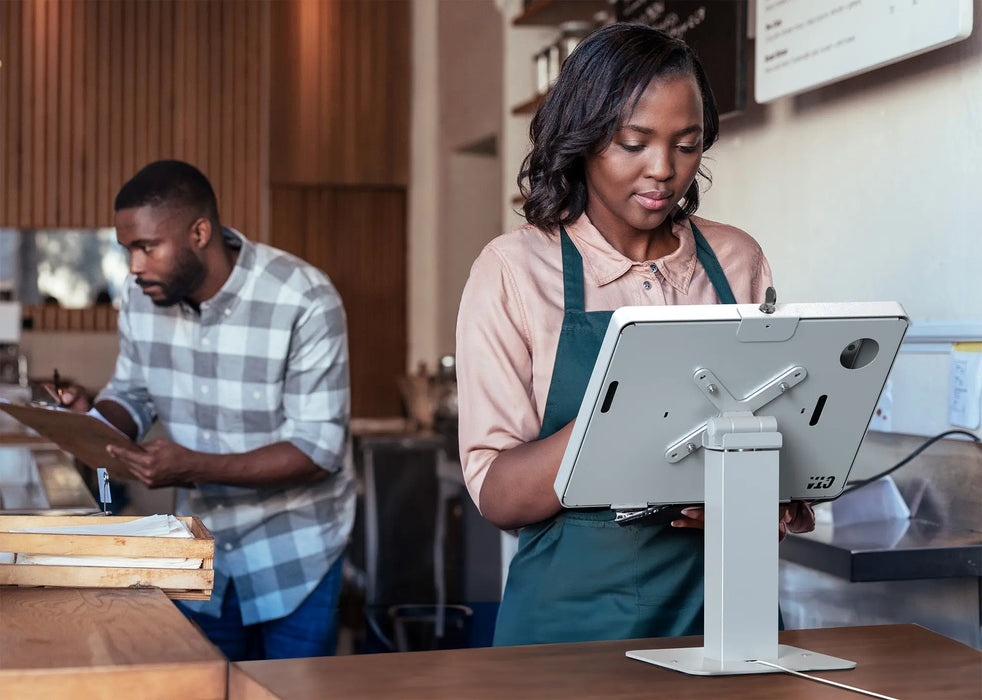 Sleek Rotating Desk Mount with Security Enclosure CTA DIGITAL