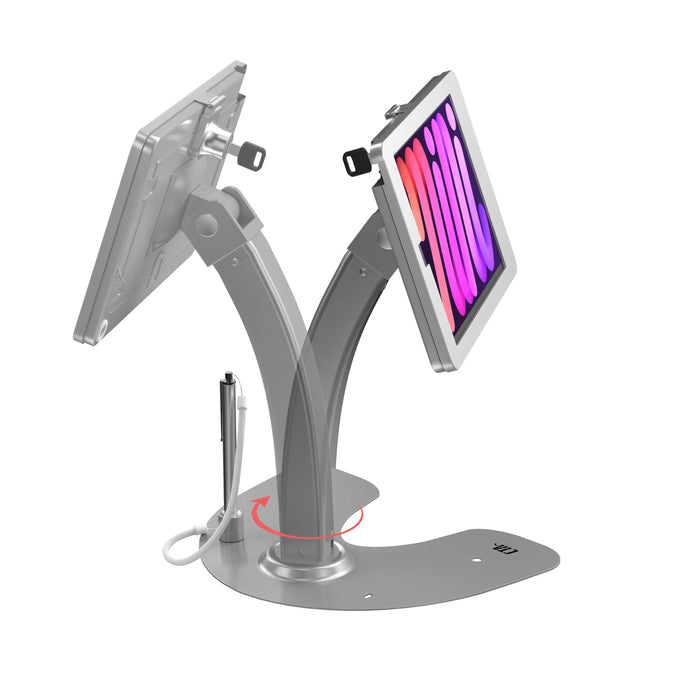 Dual Security Kiosk Stand with Locking Case and Cable CTA DIGITAL
