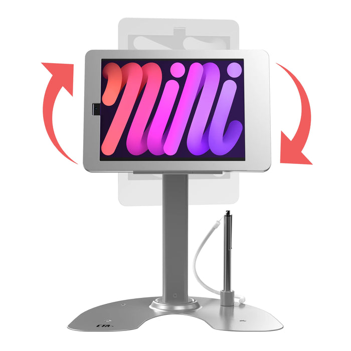 Dual Security Kiosk Stand with Locking Case and Cable CTA DIGITAL